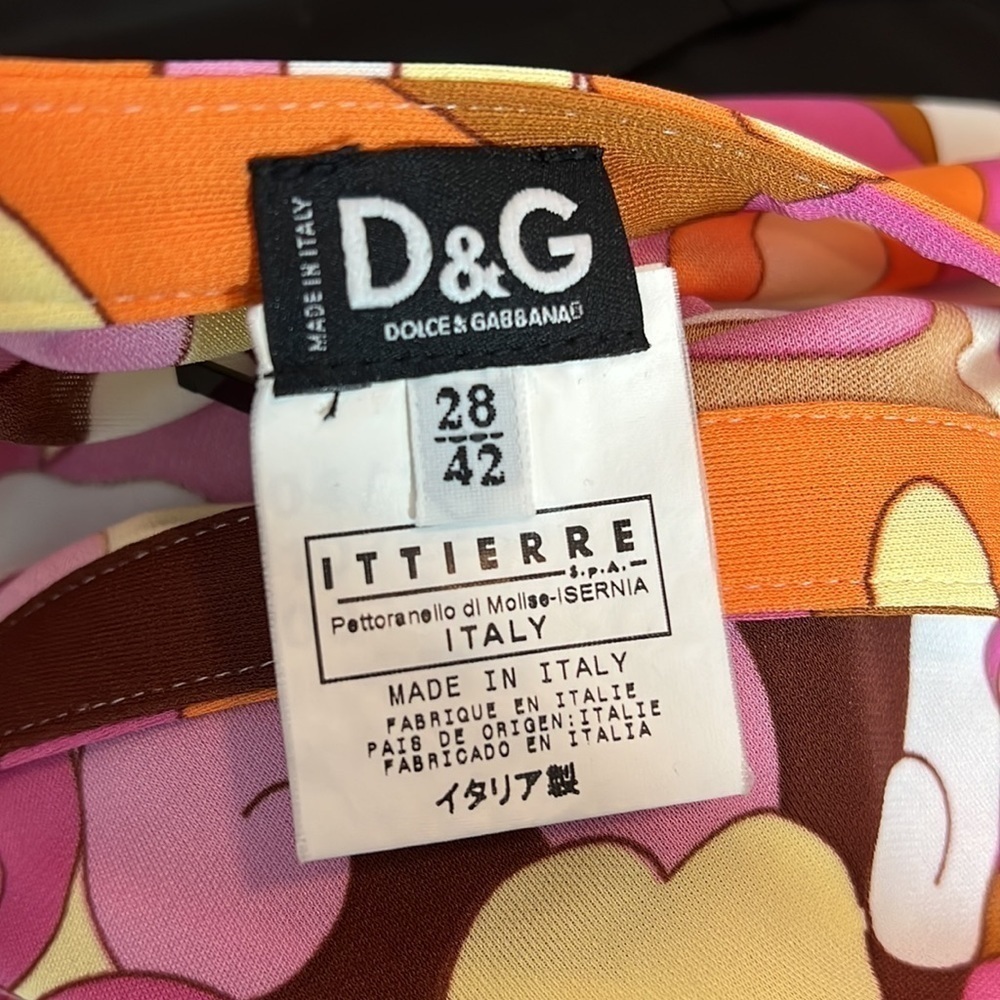 Dolce & Gabbana Floral Print Tiered Skirt Size 42/28/6US - Picture 6 of 9
